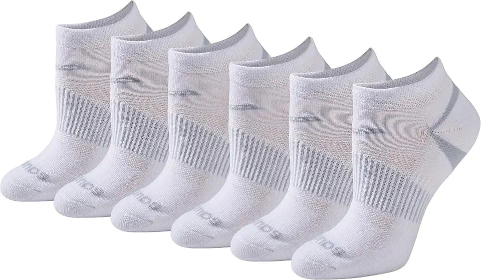 Saucony Women's RunDry Performance Selective Cushion Socks, Available in S-L (6, 12 Pairs)