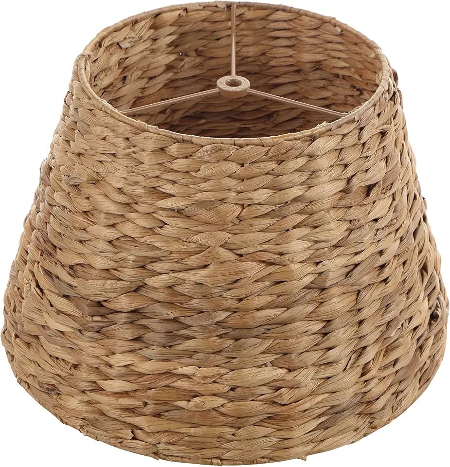 Aspen Creative 32990, Empire Water Hyacinth Spider Shade, 9" Top x 14" Bottom x 9-1/2" Slant