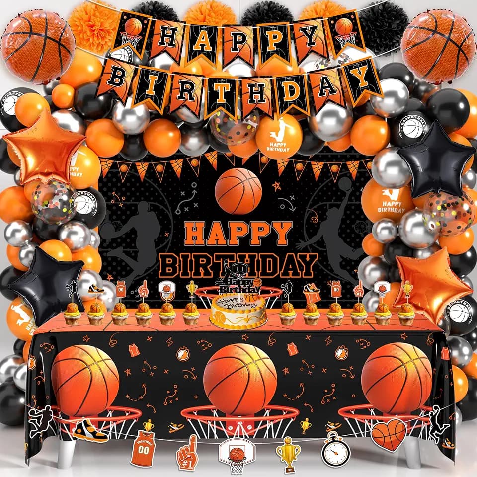 Basketball Birthday Party Decorations, Basketball Themed Party Supplies