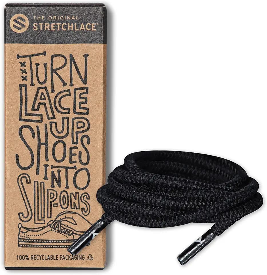 THE ORIGINAL STRETCHLACE Round Elastic Stretch Shoelaces, Boots, Sneakers
