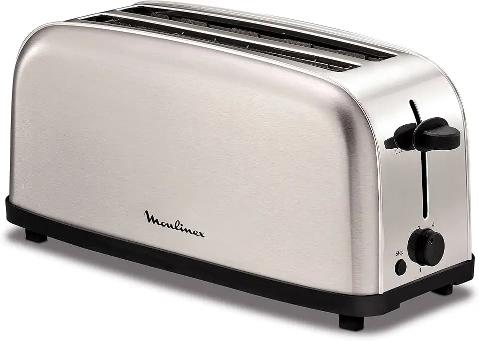 Moulinex Classic 2 Reb – Toaster, Leistung 1400 W, Edelstahl, Grau