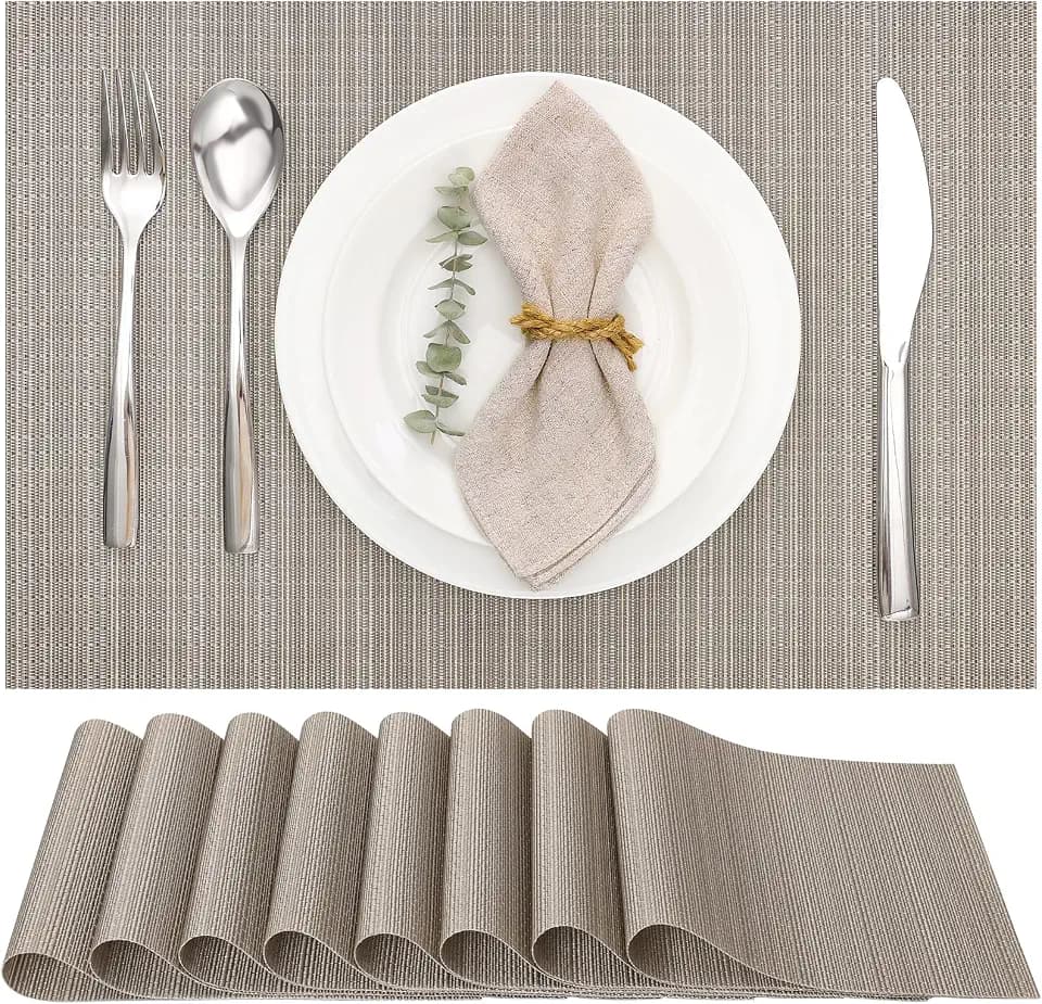 Myir JUN Placemats Set of 8 Kitchen and Dining Table Placemats