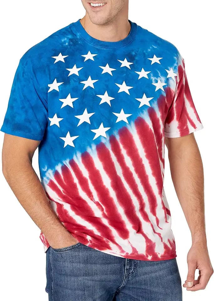 Liquid Blue Men's Plus-Size Stars and Stripes