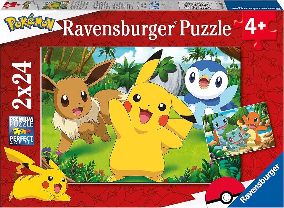 Ravensburger Puzzle Pokémon Pikachu und Seine Freunde - 2x24 Teile
