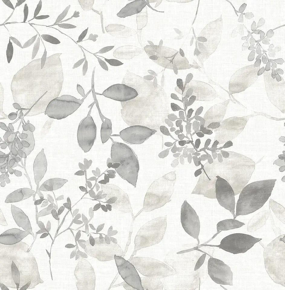NuWallpaper by WallPops NUS3144 Breezy Peel & Stick Wallpaper, Grey