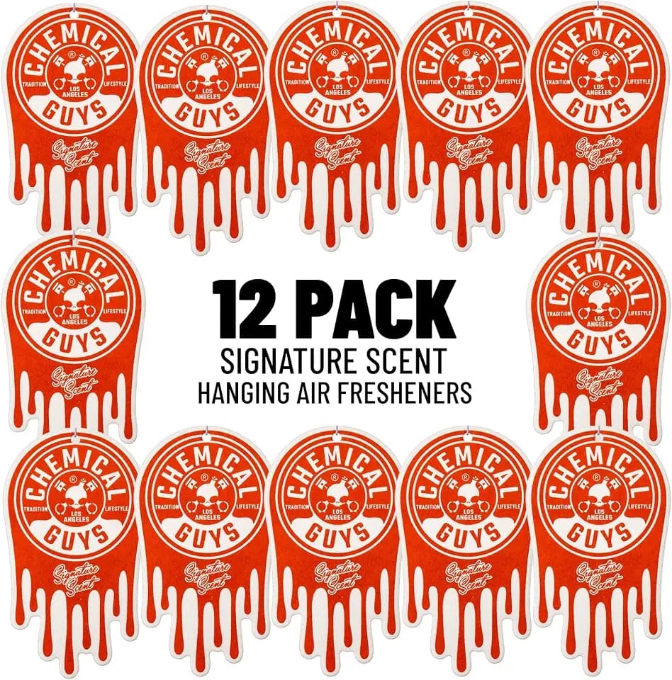 Chemical Guys, Hanging Air Fresheners, Signature Scent, 12 Pack, for Cars