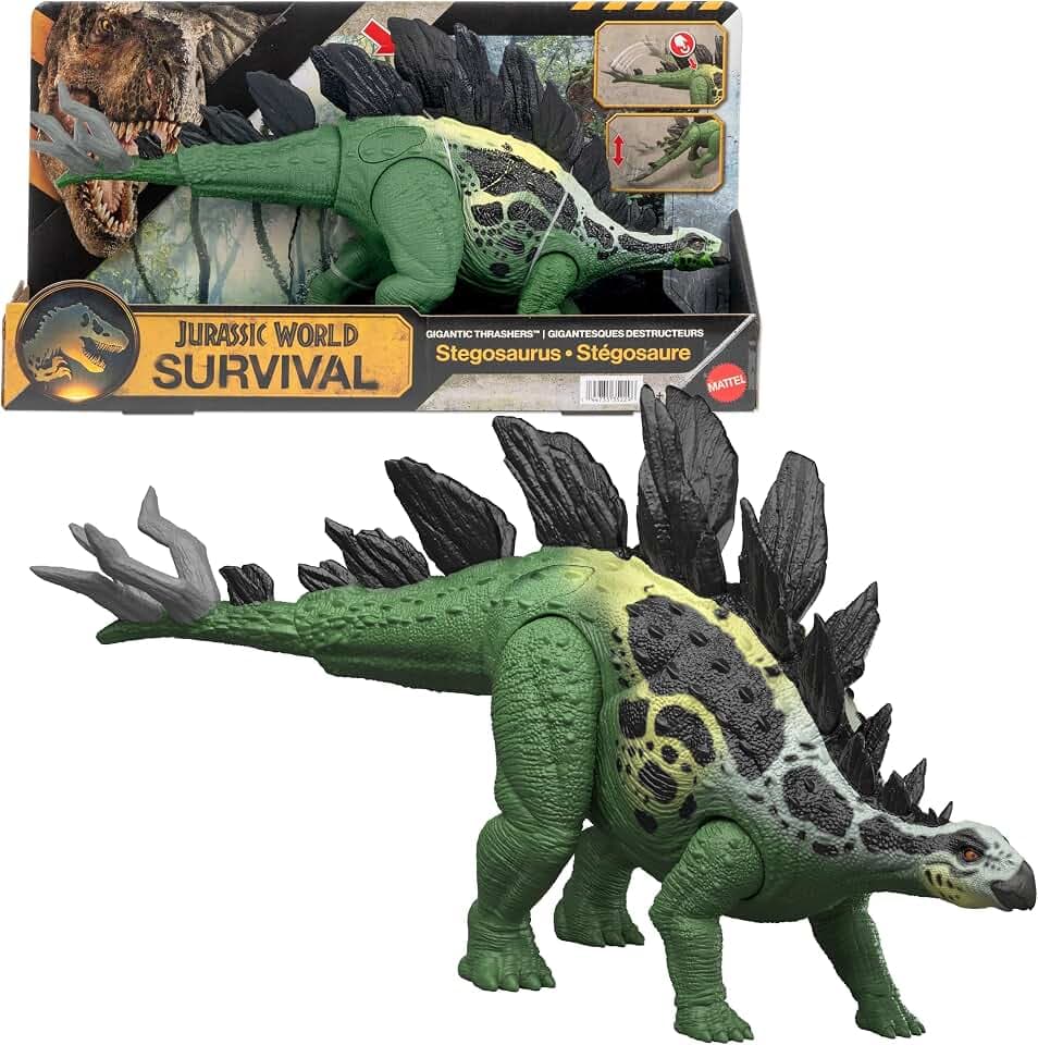 Mattel Jurassic World Gigantic Thrashers Stegosaurus Figur