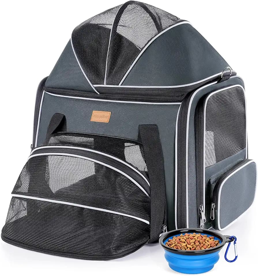 Morpilot Top and Side Expandable Cat Carrier for Pets up to 20lbs