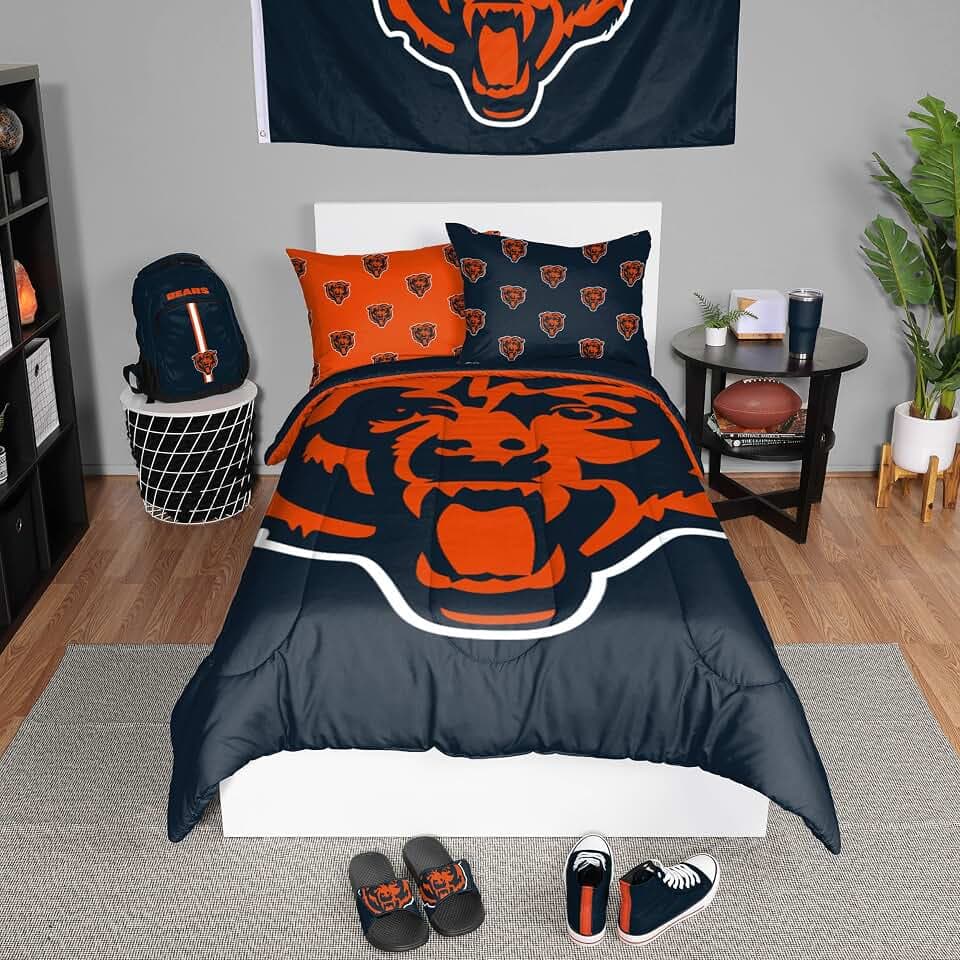 FOCO Unisex-Adult NFL Team Logo Bed in a Bag Comforter Bedding 3-Piece Set