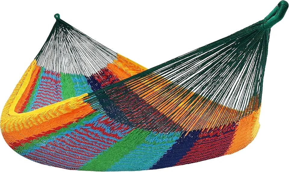 Sunnydaze Mayan XXL Double Heavy-Duty Hammock, Multicolor