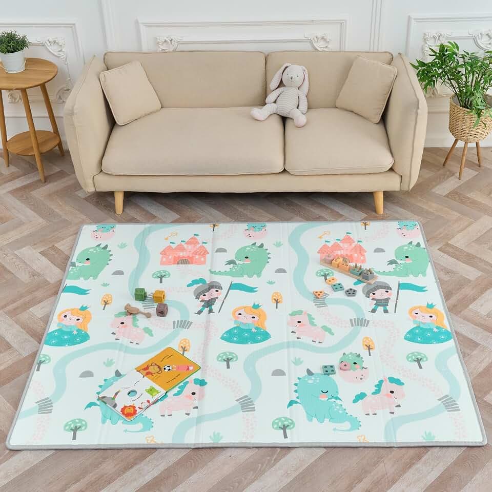 Krabbelmatte Baby Faltbar Spielmatte Kinder Spieldecke 150x180x1cm Krabbeldecke Für Baby - Babymatte Kindermatte - Schaumstoffmatte Kinderteppich- Spielteppich - Bodenmatte Kinder - Babygeschenk