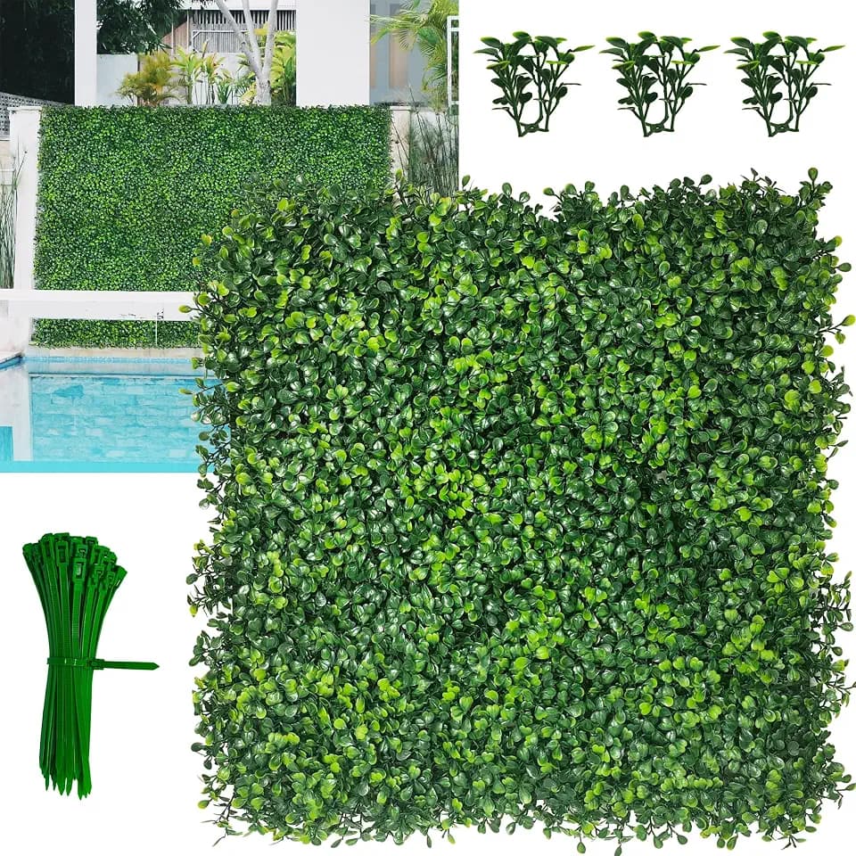 10"x 10"(16 P), UV-Anti Artificial Grass Wall Panel, 4-Layer Leaf