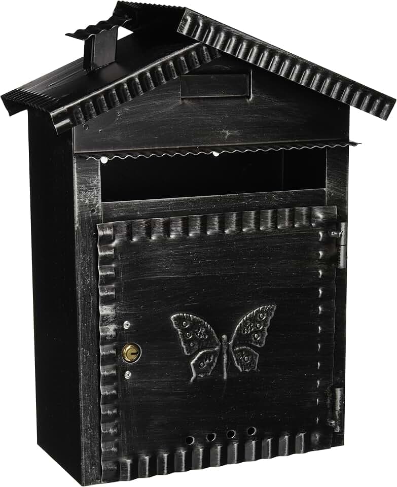Vigor Blinky 27340-20 Briefkasten, Gusseisen, Antikoptik, 22 x 12 x 35 cm