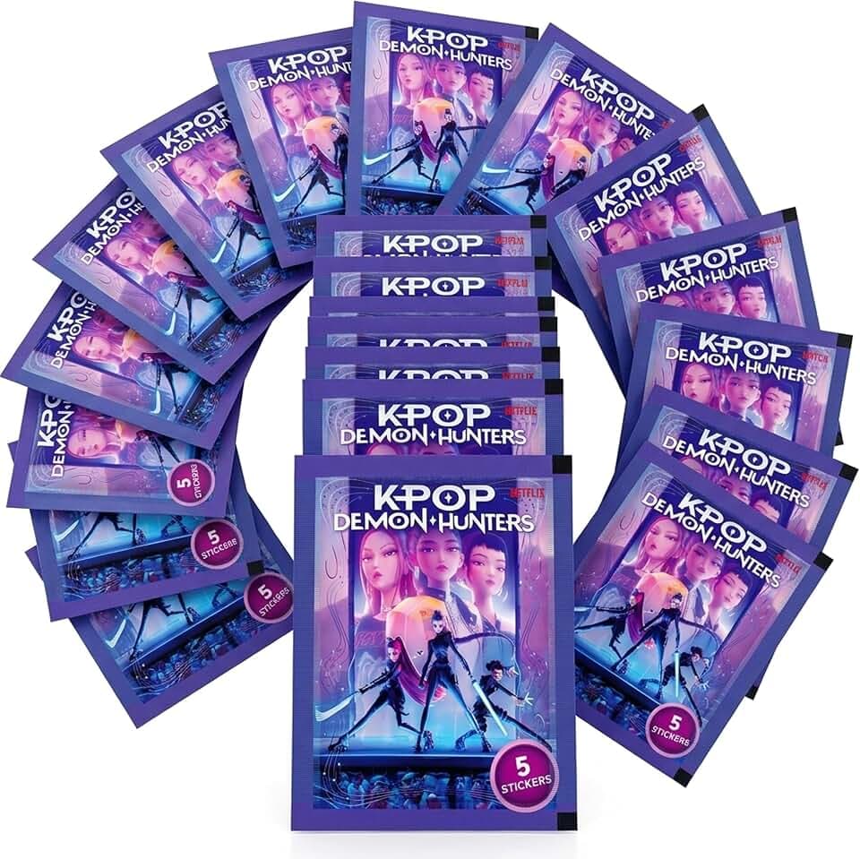 KPop Demon Hunters 20 Packungen Figuren, 100 offizielle Aufkleber
