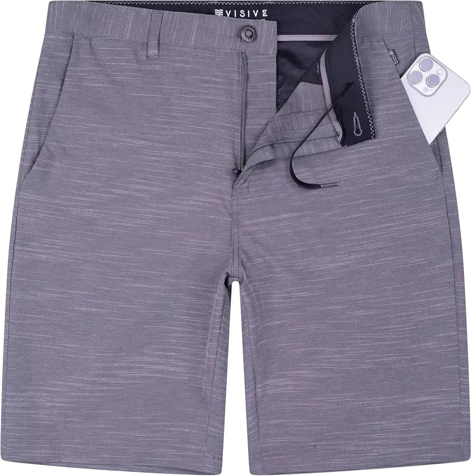 Visive Mens Shorts 7/9 Inch Hybrid Golf Short Premium Quick Dry Stretch Board Shorts