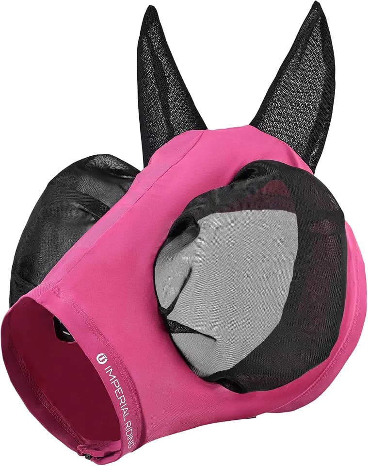Imperial Riding Fliegenmaske „Trail Ride“ ohne Nasenschutz, Pink, Pony