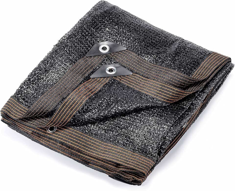 Tronssien 70% Black Shade Cloth, 12 x 6 FT Garden Sun Shade Netting. Durable Mesh Tarp with Grommets, Shading Anti for Garden, Greenhouse, Plants Growing, Outdoor Barbecue,Pergola etc.