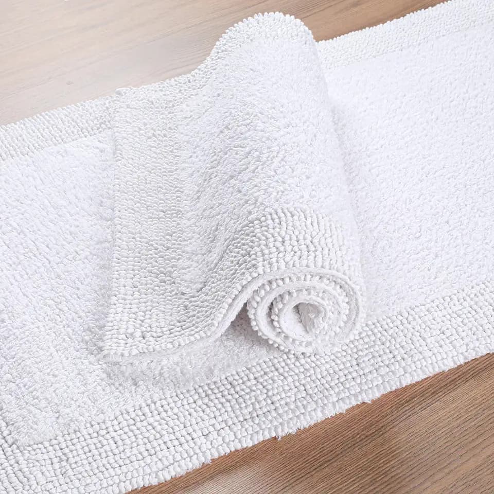 Bedding Craft Cotton Bath Mat Set, 2-Piece Reversible Bathroom Rugs