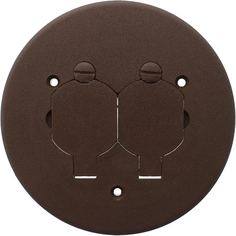 Legrand Wiremold Ratchet-Pro Duplex Cover Plate for Carpet, Brown, 1 Pack