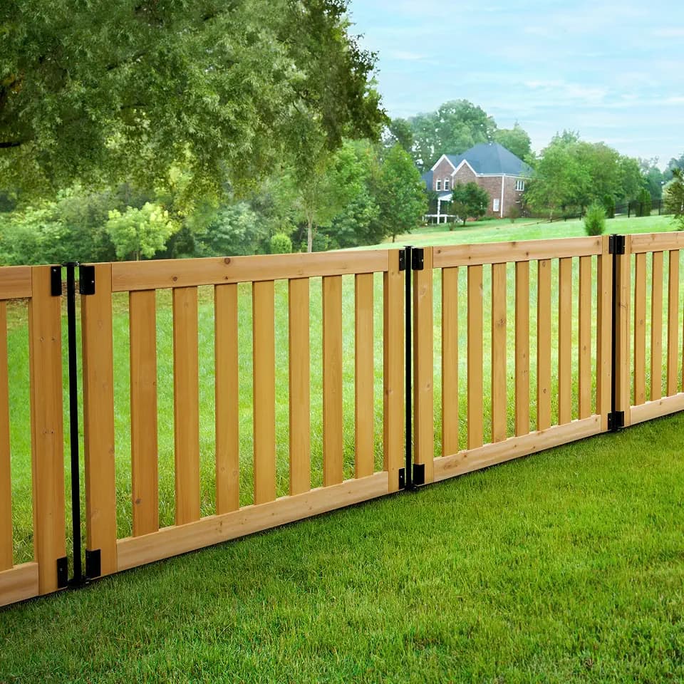 Zippity Newberry Yard Fence, Cedar Wood DIY No Dig Kit