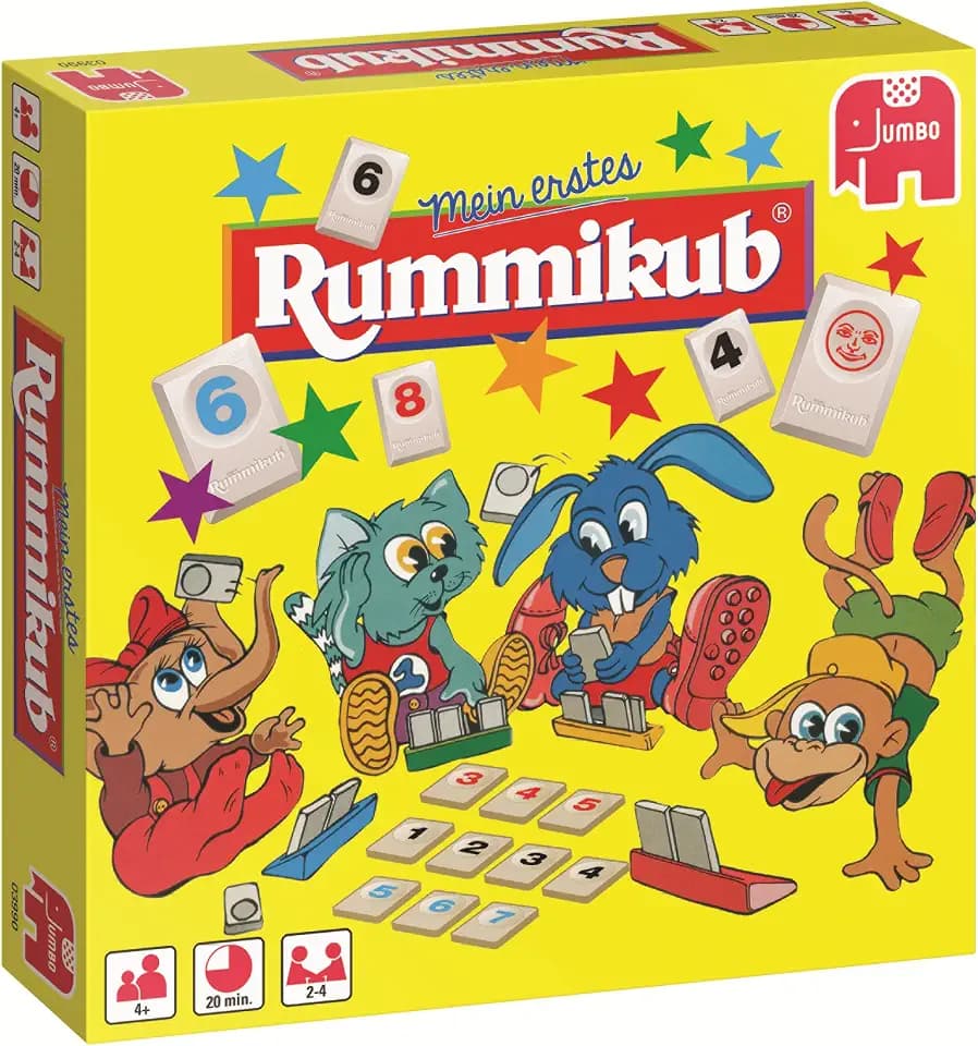 Jumbo Original Rummikub - Für Kinder 2 bis 4 Spieler, Ab 4 Jahren