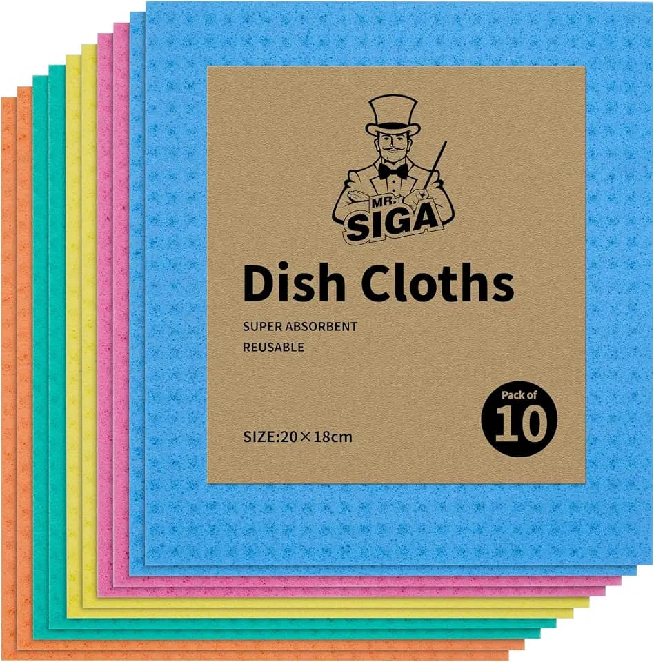 MR.SIGA Wiederverwendbare Geschirrtücher für die Küche, 10er-Pack