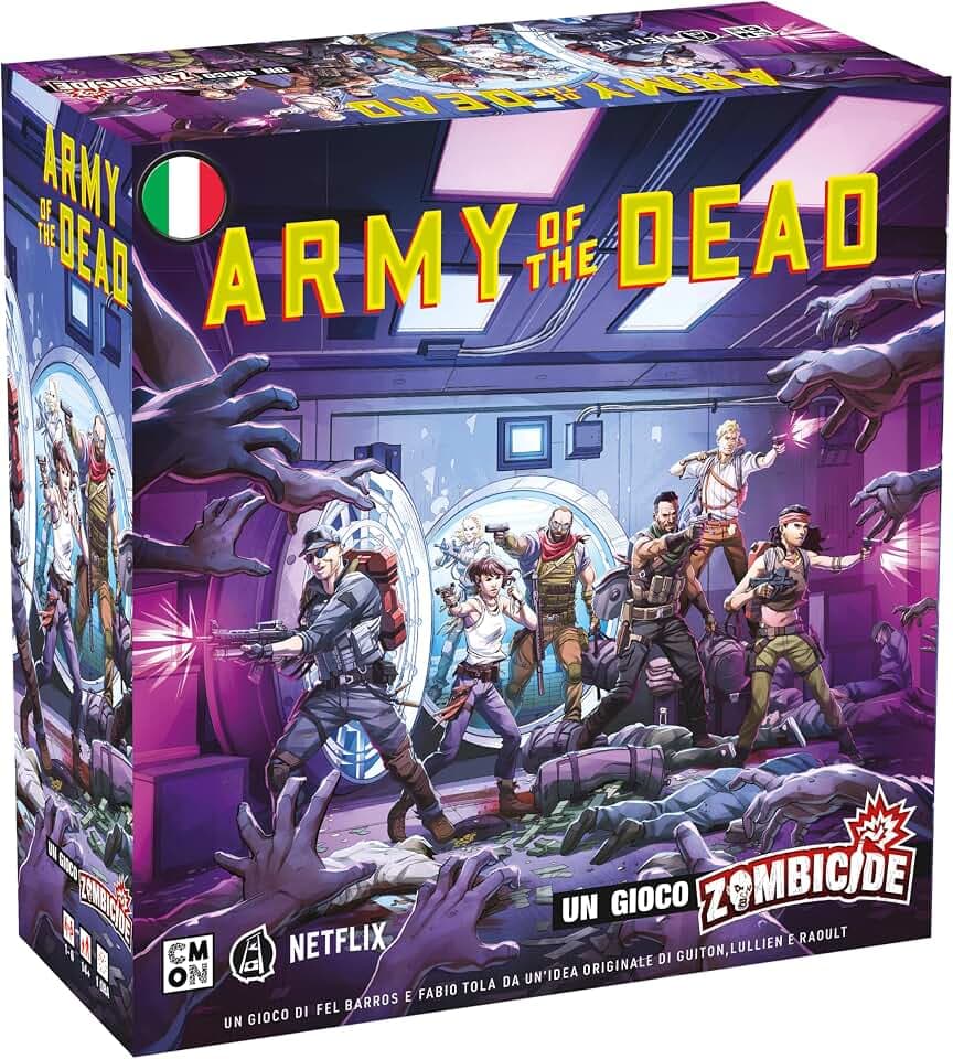 Asmodee: Zombicide Army of the Dead, Brettspiel, 14+ Jahre, 1-6 Spieler, italienische Ausgabe