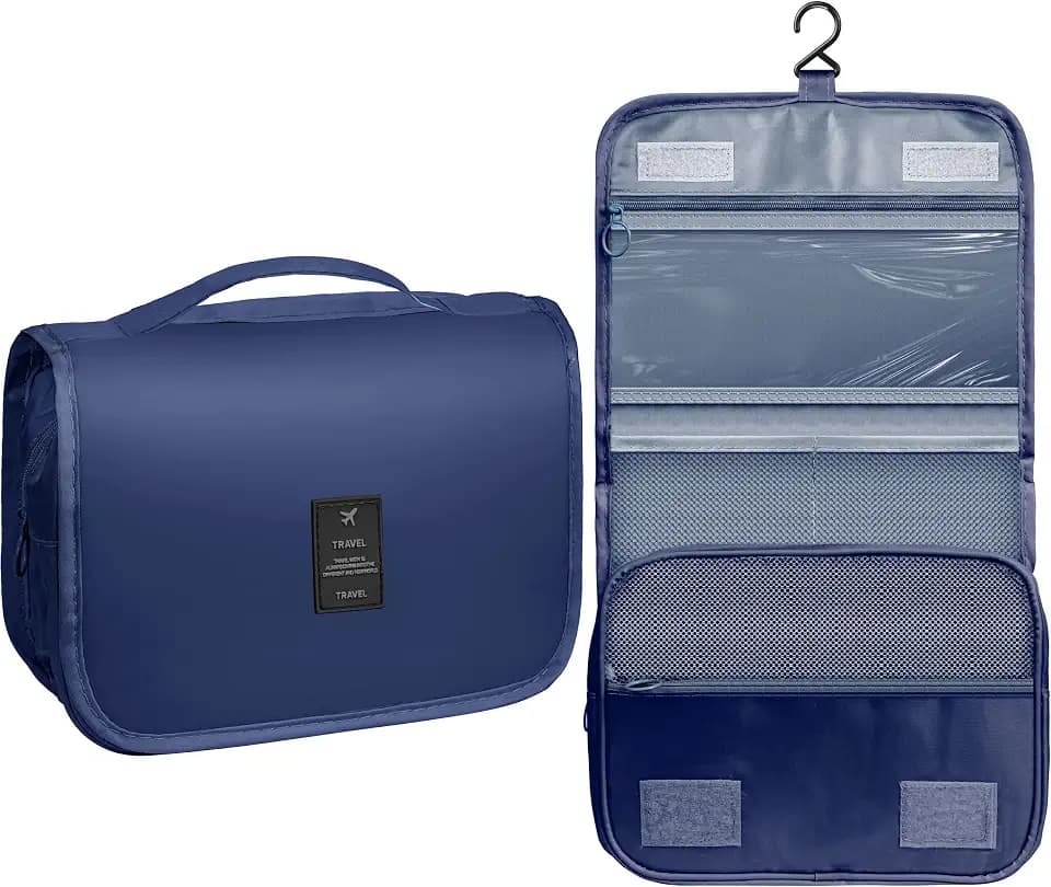 Toiletry Bag Travel Bag with Hanging Hook for Women Men,Royal Blue