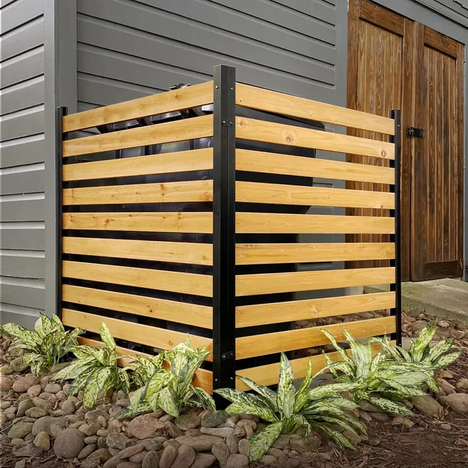 Enclo Charleston Privacy Screen, Cedar Wood, DIY No Dig Screen Kit