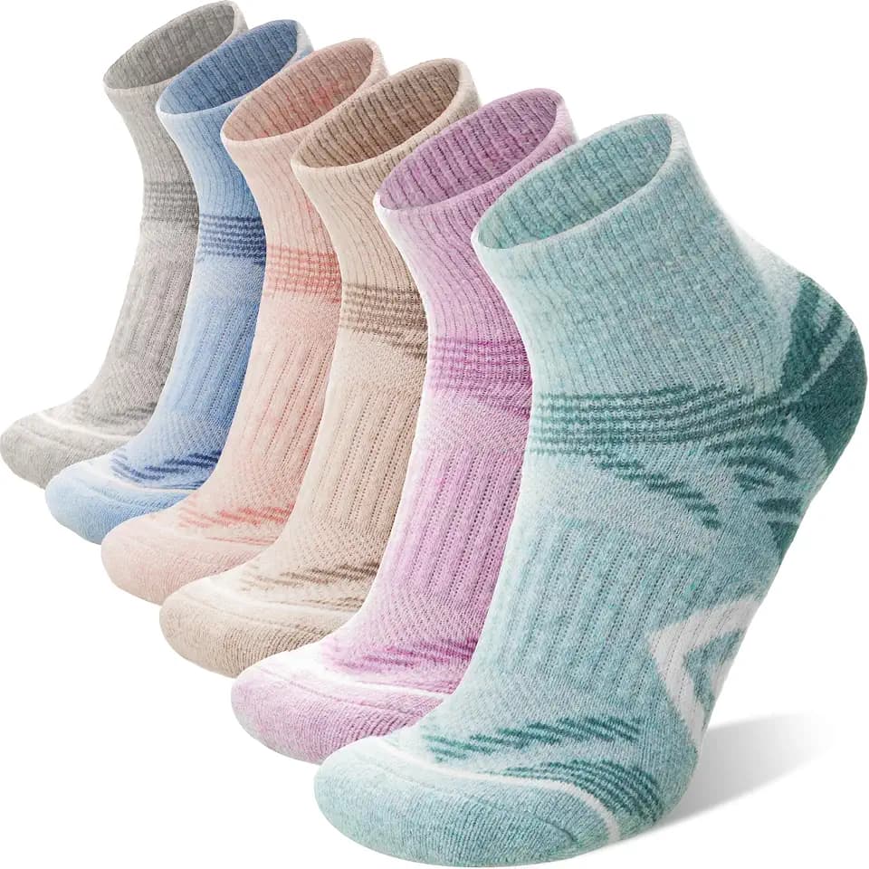 ANTSANG Merino Wool Quarter Ankle Hiking Running Socks for Women Men