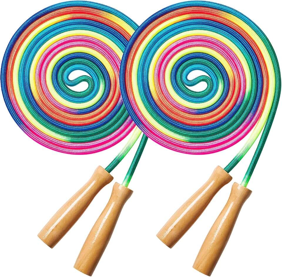Double Dutch Long Jump rope - 16Ft 2 Pack Skipping Rope for Kids Adults