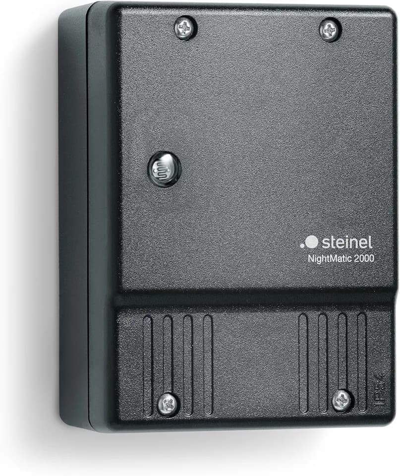 Steinel Dämmerungsschalter NightMatic 2000 schwarz, Dämerungssensor für automatische Beleuchtung bei Nacht, 3.7 x 7.4 x 9.9 cm