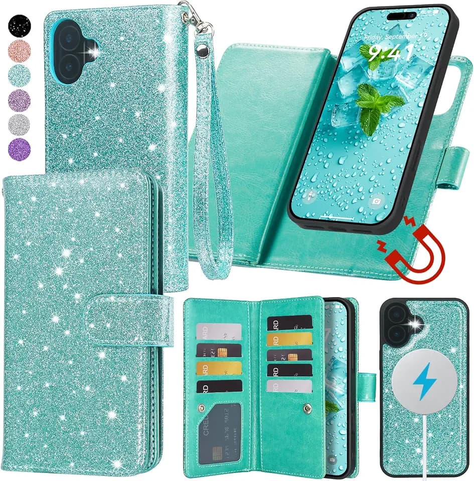 Varikke Wallet Case for iPhone 17 - Compatible with Magsafe, Mint Green