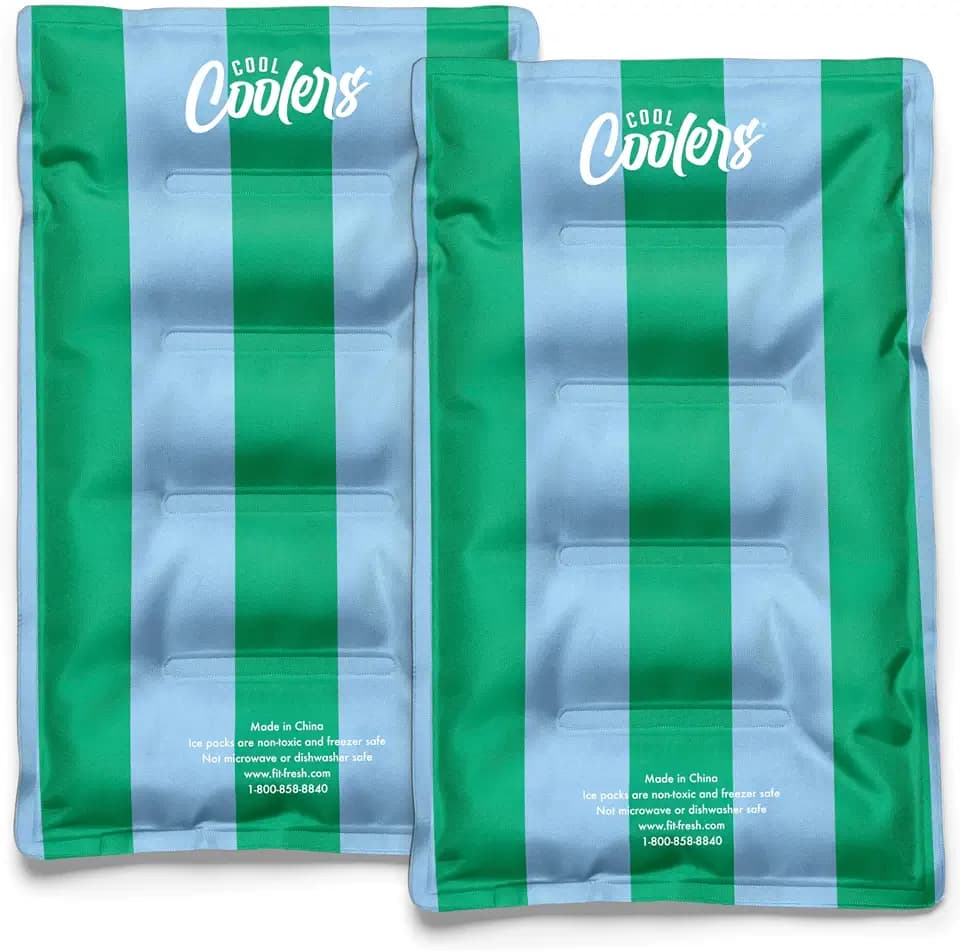 Cool Coolers by Fit & Fresh XL Soft Ice Packs for Coolers & Lunch Bags, 2pk