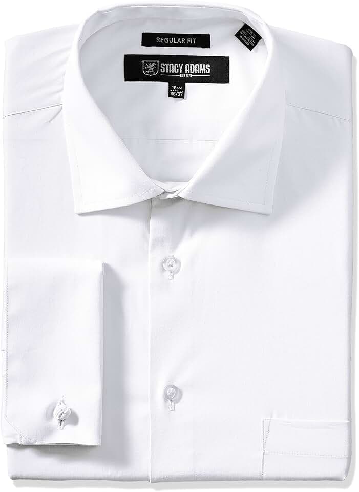 Stacy Adams Mens Big-Tall Adjustable Collar Dress Shirt