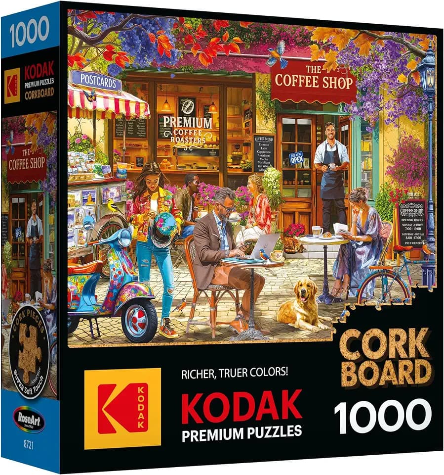 RoseArt - Kodak Cork - The Coffee Shop - 1000 Piece Jigsaw Puzzle for Adults