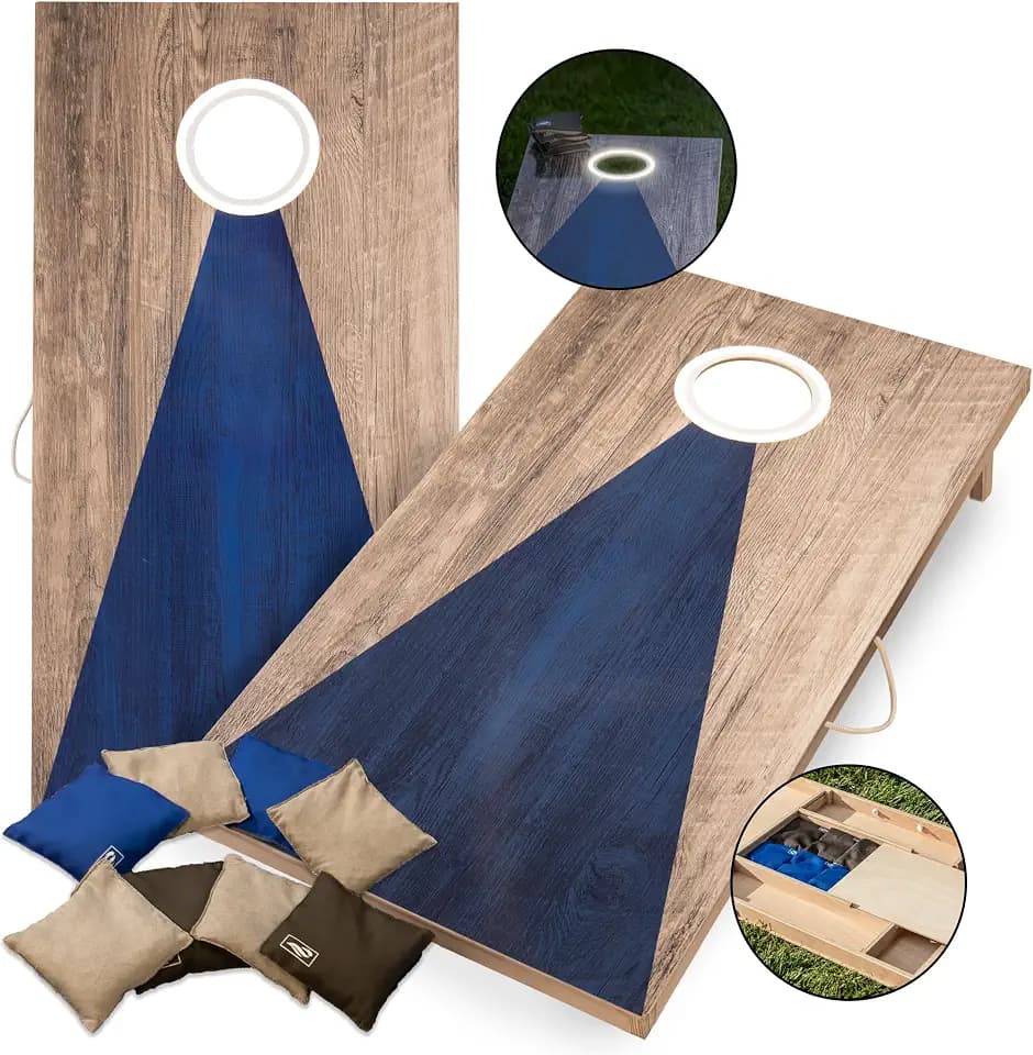 Triumph Sports LED Regulation Cornhole Board Set