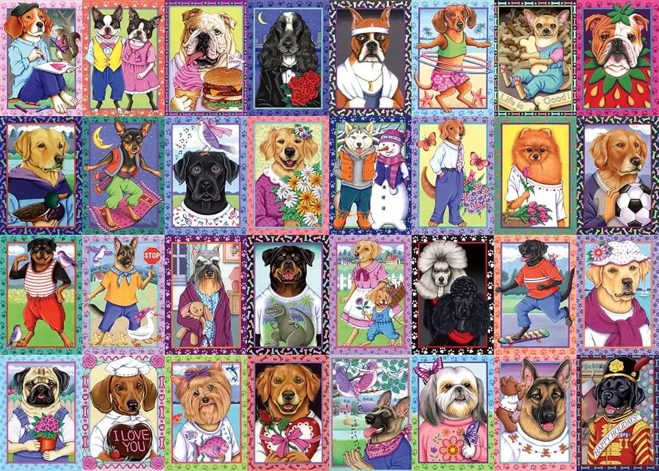 Wonder Forge Dandy Dogs 1000 Piece Jigsaw Puzzle for Adults