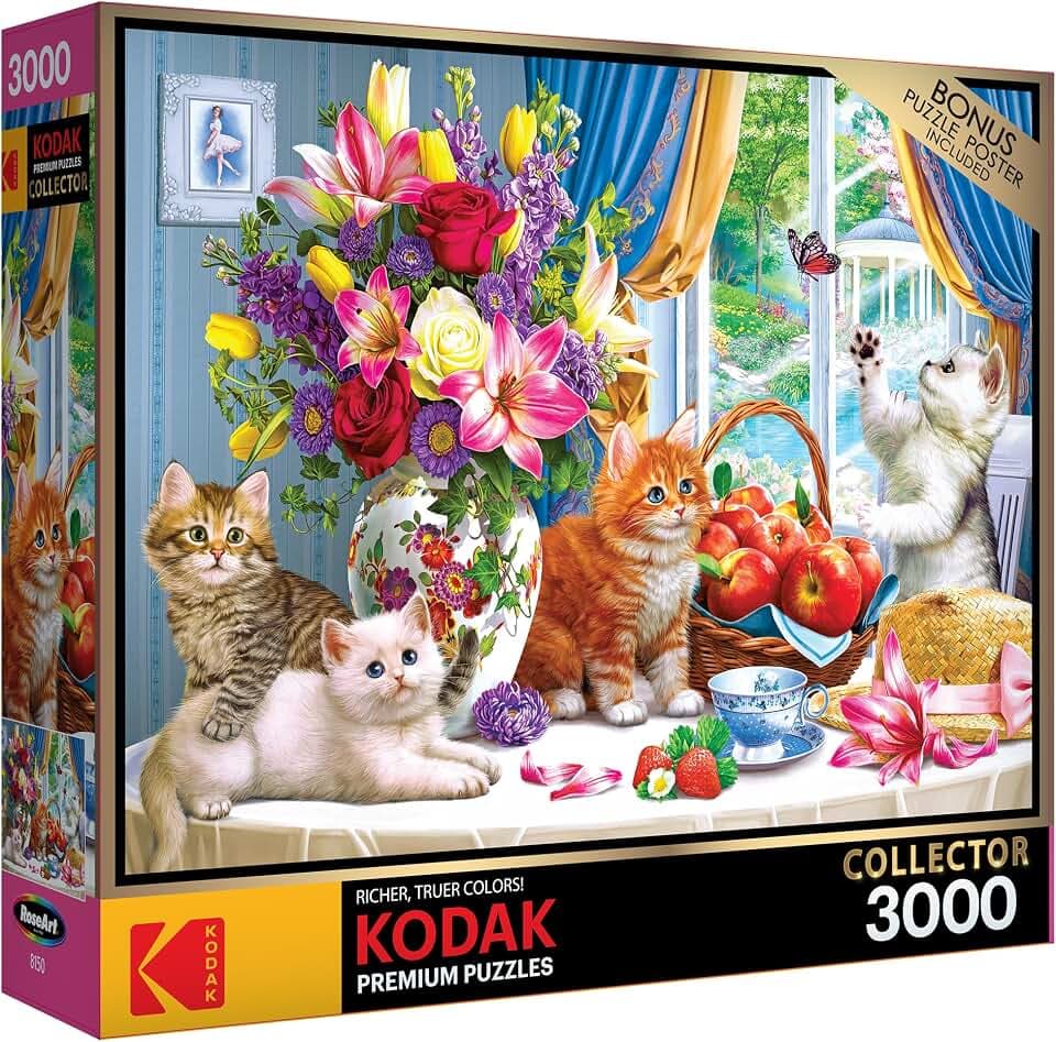RoseArt Kodak Premium Fluffy Kittens in the Living Room 3000 Piece
