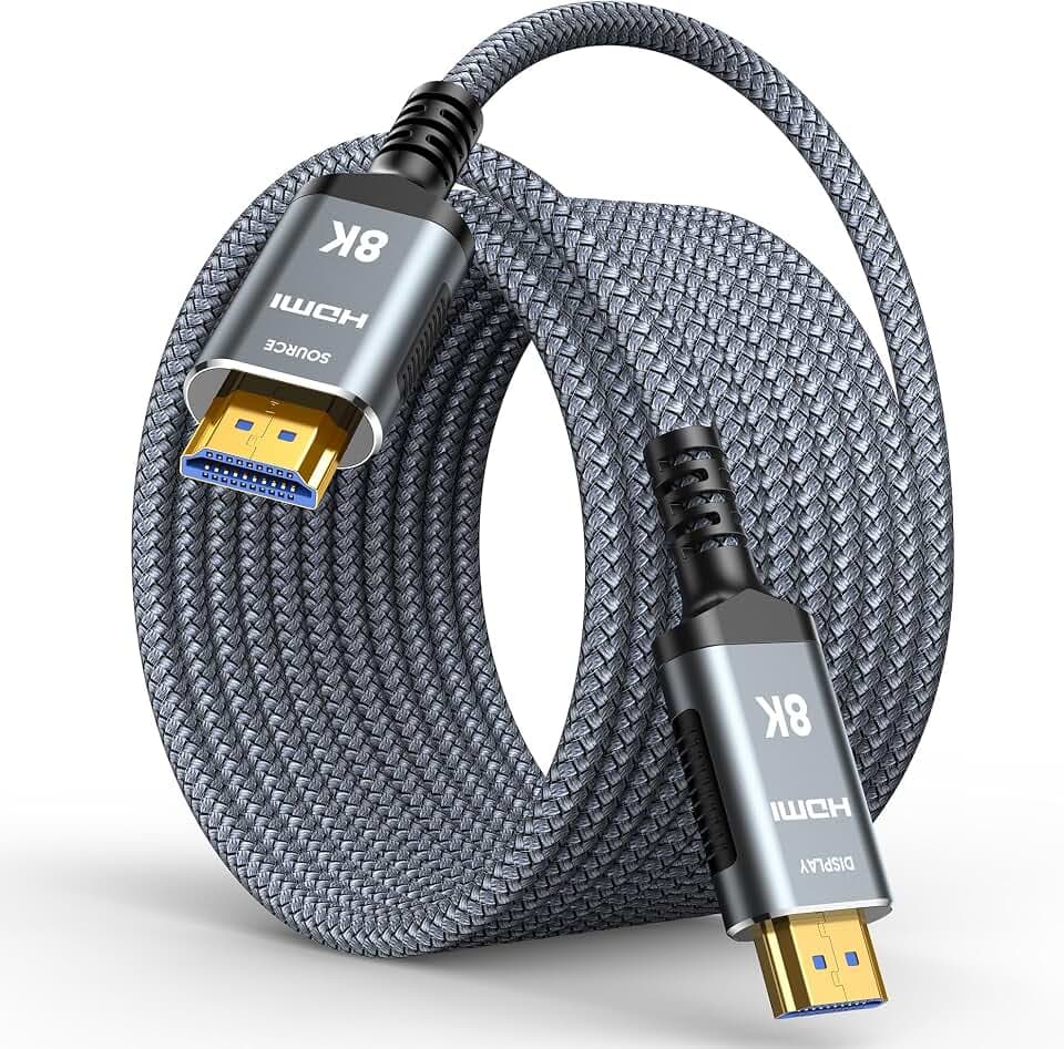 Highwings 8K Glasfaser HDMI Kabel 15Meter, HDMI 2.1 Kabel 48Gbps Highspeed