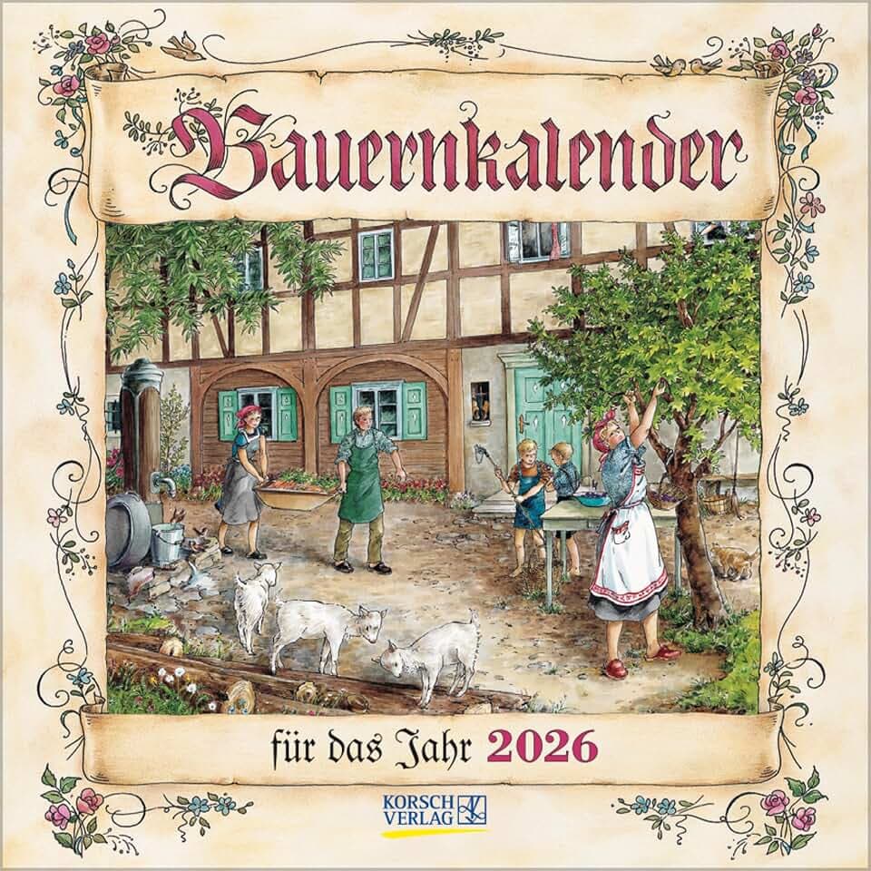 Bauernkalender 2026: Broschürenkalender mit Ferienterminen. Format: 30 x 30 cm