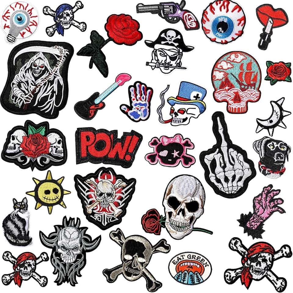 Willbond 30 Stück Rock Punk Band Patch Set, Rock Punk Band Style