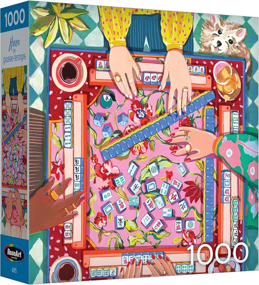 RoseArt Hobby Haven Modern Mahjong 1000 Piece Jigsaw Puzzle