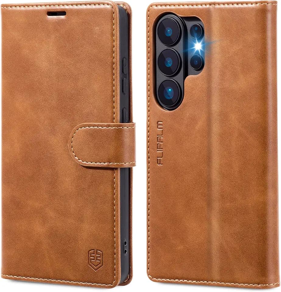 FLIPALM Wallet Case for Samsung Galaxy S26 Ultra 6.9", Grayish-Brown