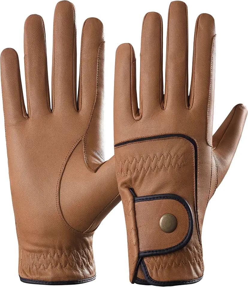AFE Genuine Leather Horse Riding Gloves Ladies Dublin Track Gloves Leather Equestrian