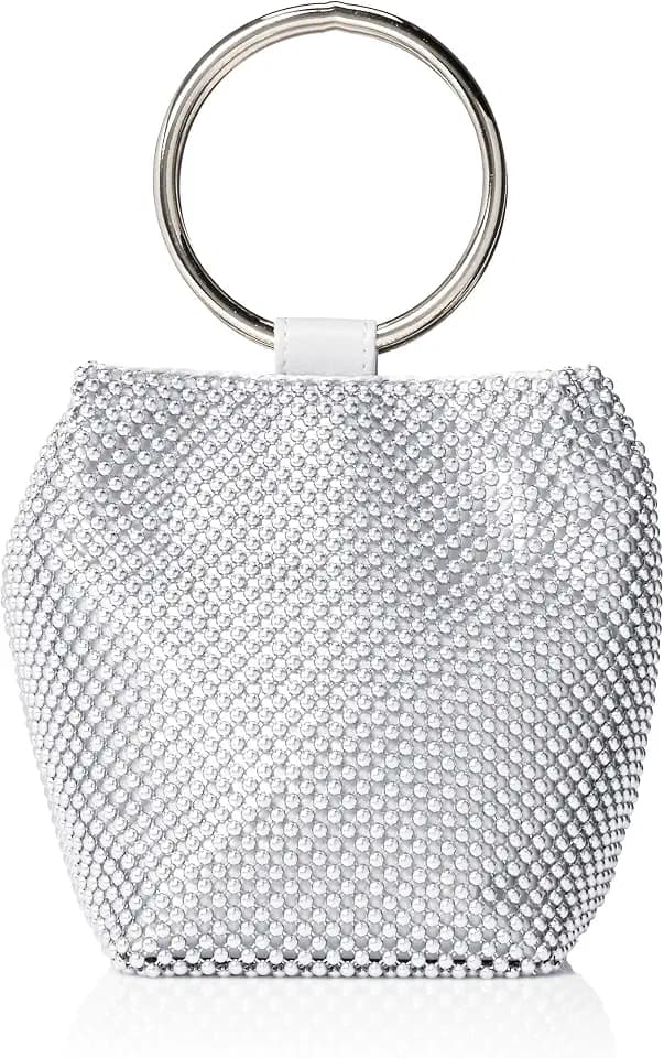 Jessica McClintock Women's Jessica Mcclintock Womens Gwen Ball Mesh Ring Wristlet Pouch Clutch