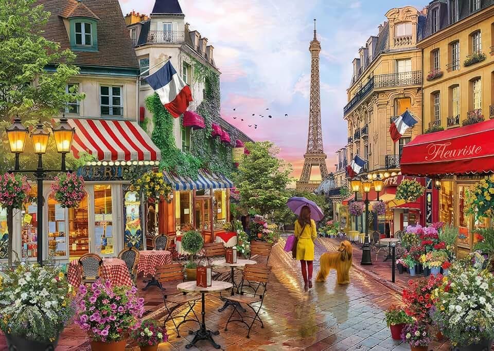 Puzzle für Erwachsene 1000 Teile Paris Straßenblick 70 x 50 cm Puzzles für Erwachsene Pädagogisches Spiel Herausforderung 1000 Teile Puzzles für Erwachsene