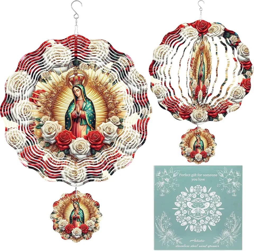 Virgin Mary 2.4 Inch 3D Metal Wind Spinner