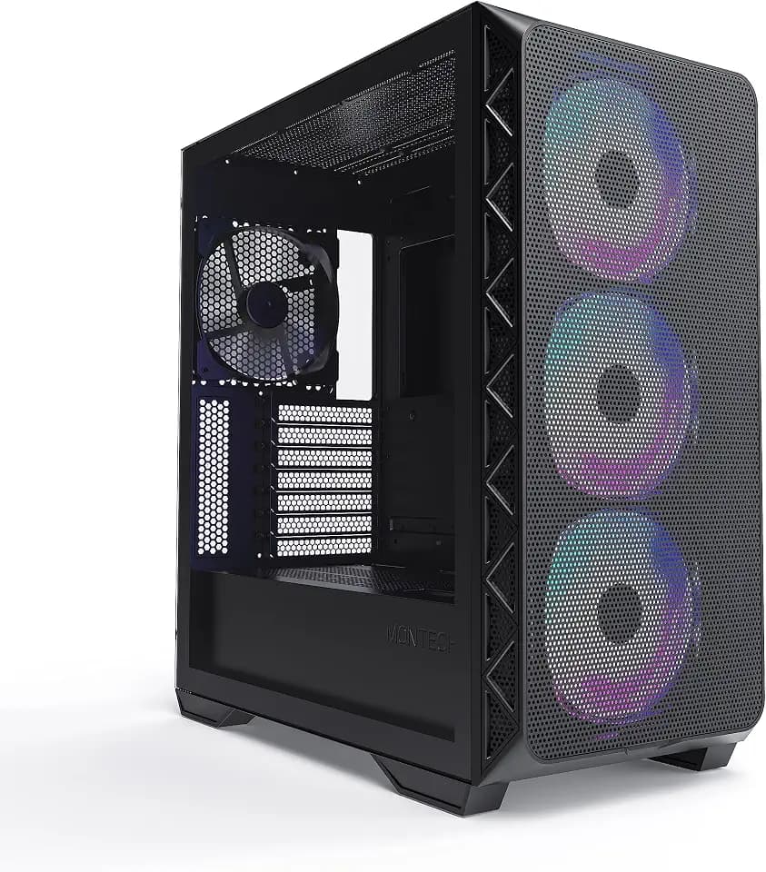 MONTECH AIR 903 MAX High-Airflow E-ATX Mid-Tower PC Case, 4 Fans, Black