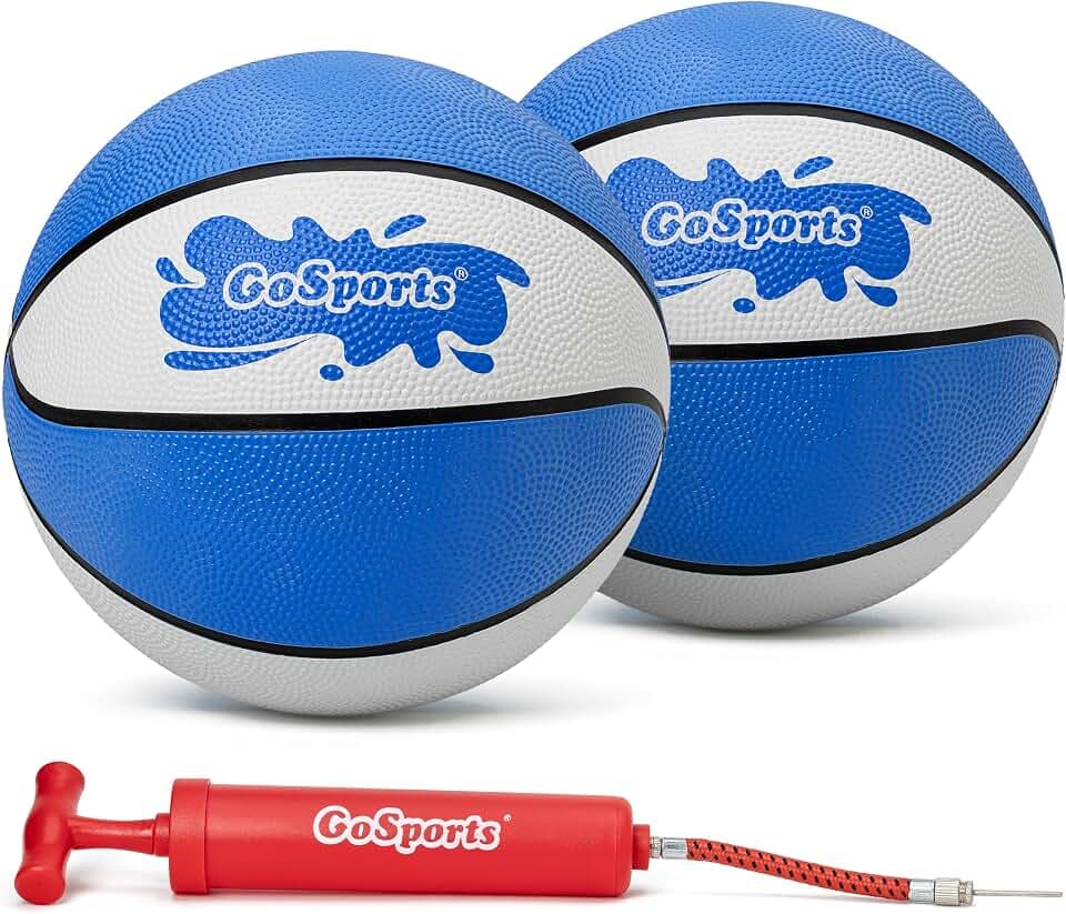 GoSports Water Basketballs 2 Pack - Choose Between Size 3 and Size 6, Great for Swimming Pool Basketball Hoops